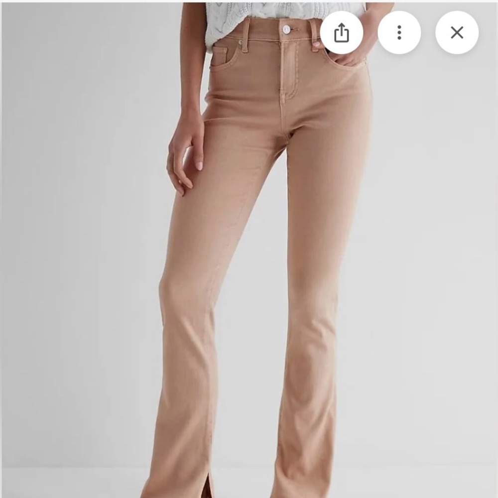 Express Women's Flare Jeans in Tan